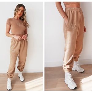 Pretty Little Thing Taupe Est Slogan Casual Jogger